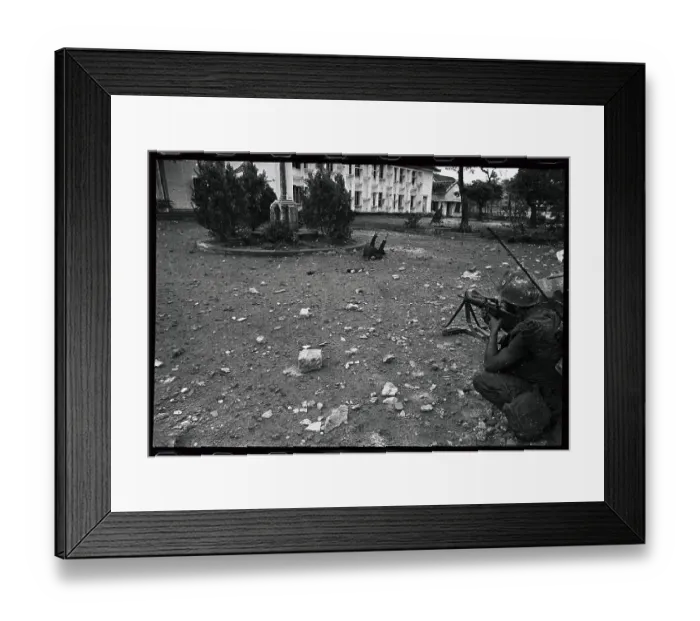 Framed Print : Marine in Position for Attack in South Vietnam Framed Print : Marine in Position for Attack in South Vietnam