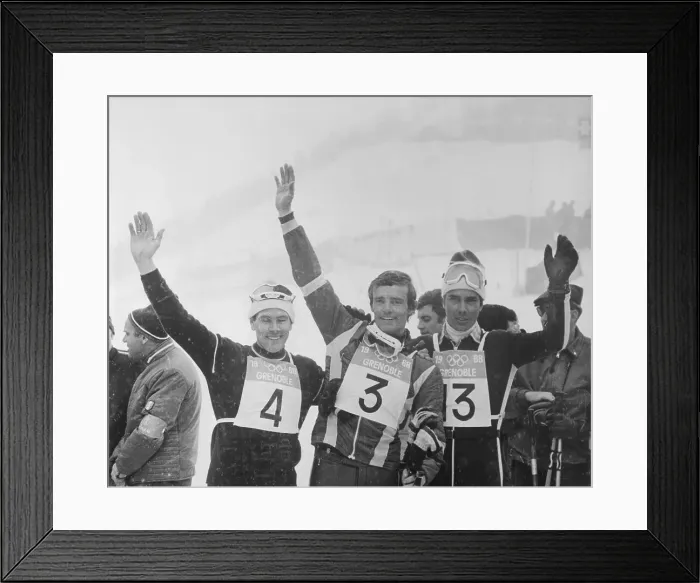 Framed Print : Winners of Men's Giant Slalom Race Framed Print : Winners of Men's Giant Slalom Race