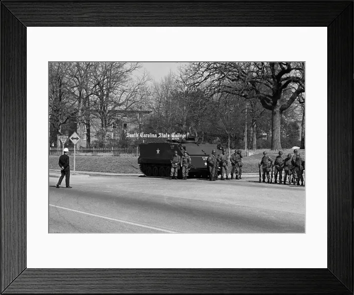 Framed Print : National Guard with Tank During Riot Framed Print : National Guard with Tank During Riot