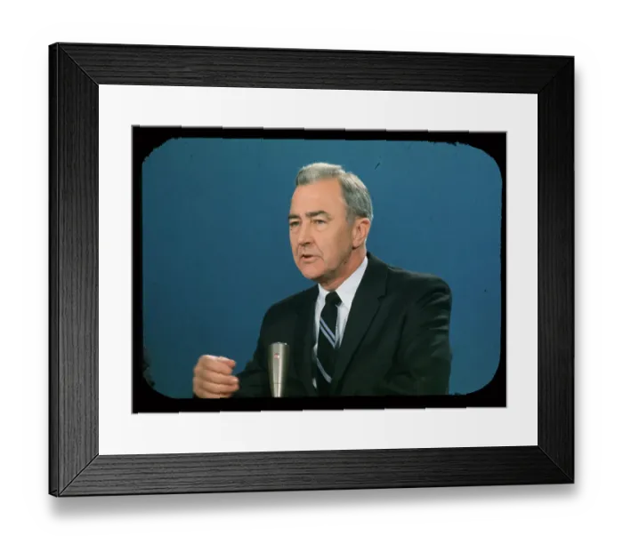 Framed Print : Eugene McCarthy at Microphone Framed Print : Eugene McCarthy at Microphone