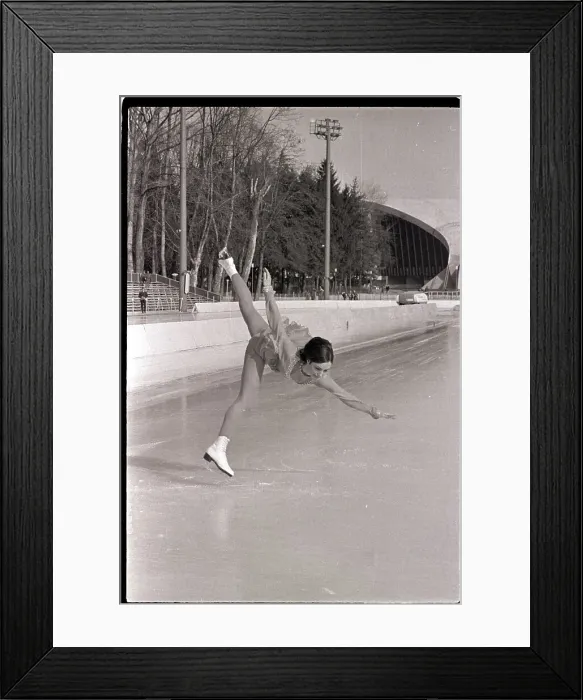 Framed Print : Peggy Fleming During Skating Performance Framed Print : Peggy Fleming During Skating Performance