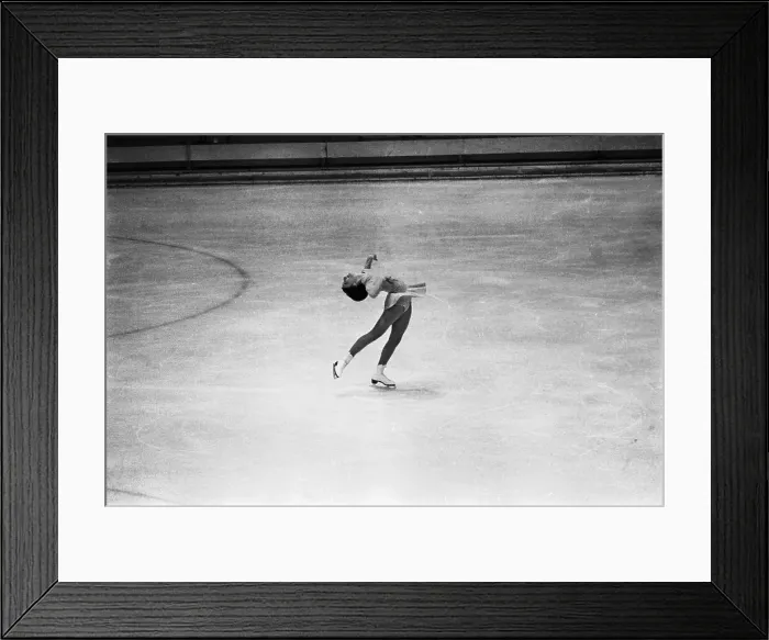 Framed Print : Peggy Fleming Skating on Ice Framed Print : Peggy Fleming Skating on Ice