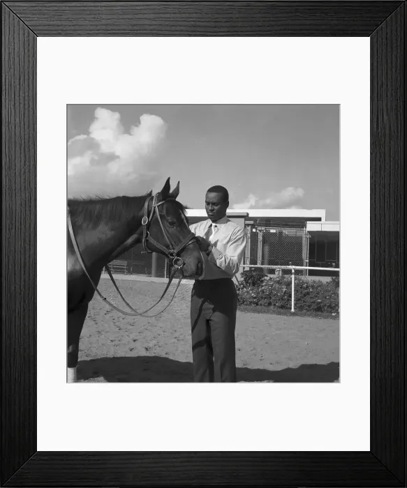 Framed Print : Roberto Clemente with his Race Horse