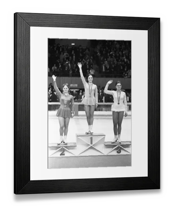 Framed Print : Figure Skating Medalists in Olympics