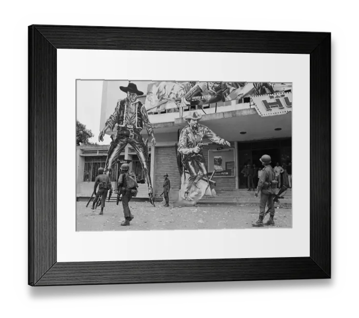 Framed Print : Vietnamese Soldier Faces Giant Gunfighter Display Framed Print : Vietnamese Soldier Faces Giant Gunfighter Display