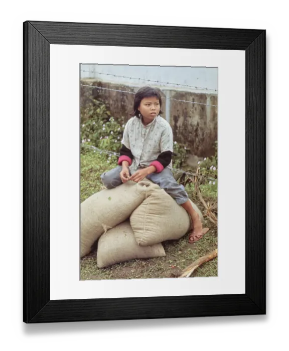 Framed Print : South Vietnamese Refugees, Hue Framed Print : South Vietnamese Refugees, Hue