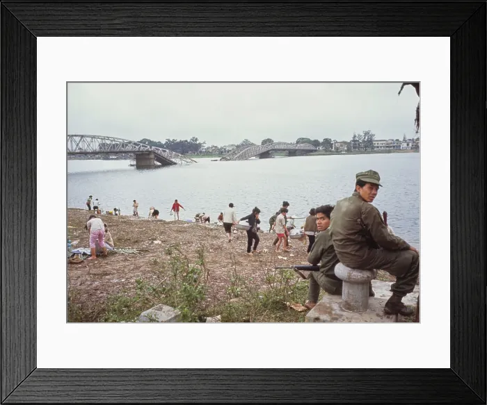 Framed Print : South Vietnamese Refugees, Hue Framed Print : South Vietnamese Refugees, Hue