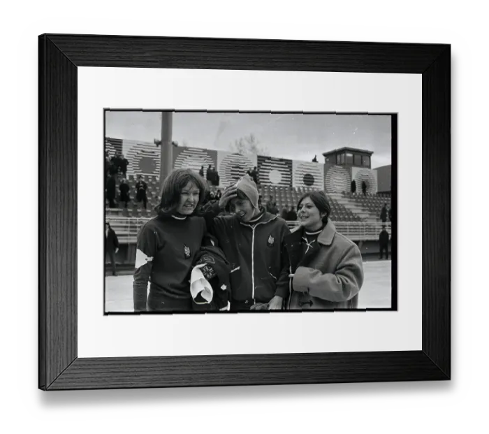 Framed Print : American Skaters Posing for Photograph Framed Print : American Skaters Posing for Photograph