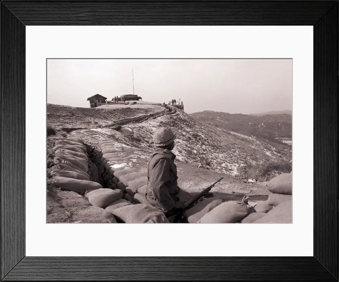 Framed Print : Soldier Watches for Guerrilla Action Framed Print : Soldier Watches for Guerrilla Action