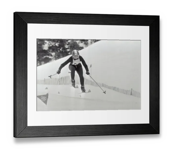 Framed Print : Suzanne Chaffee Skiing During Winter Olympics Framed Print : Suzanne Chaffee Skiing During Winter Olympics