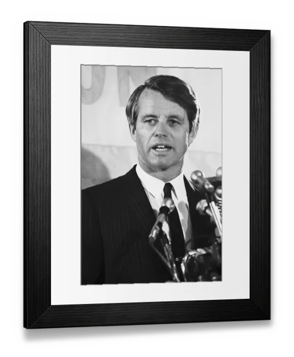 Framed Print : Robert F. Kennedy Speaking at Microphones Framed Print : Robert F. Kennedy Speaking at Microphones