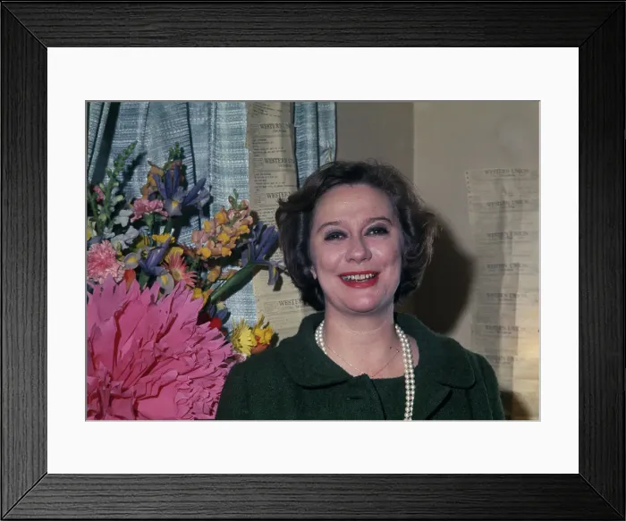 Framed Print : Kate Reid. Actress Kate Reid (1930 - 1993) in her dressing room at the Framed Print : Kate Reid. Actress Kate Reid (1930 - 1993) in her dressing room at the
