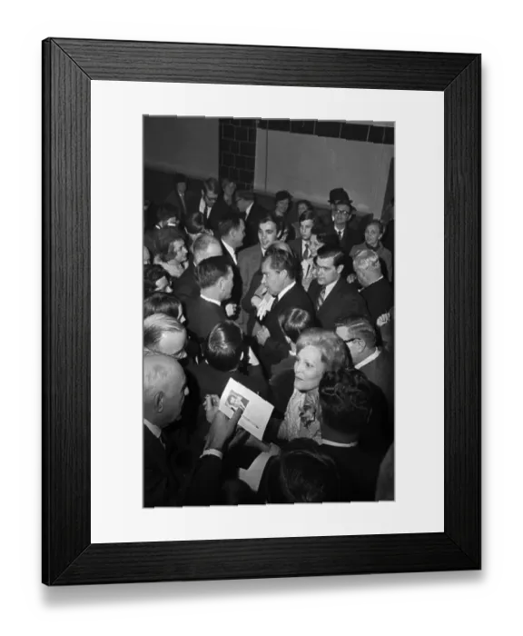 Framed Print : Richard and Pat Nixon Standing in Crowd Framed Print : Richard and Pat Nixon Standing in Crowd
