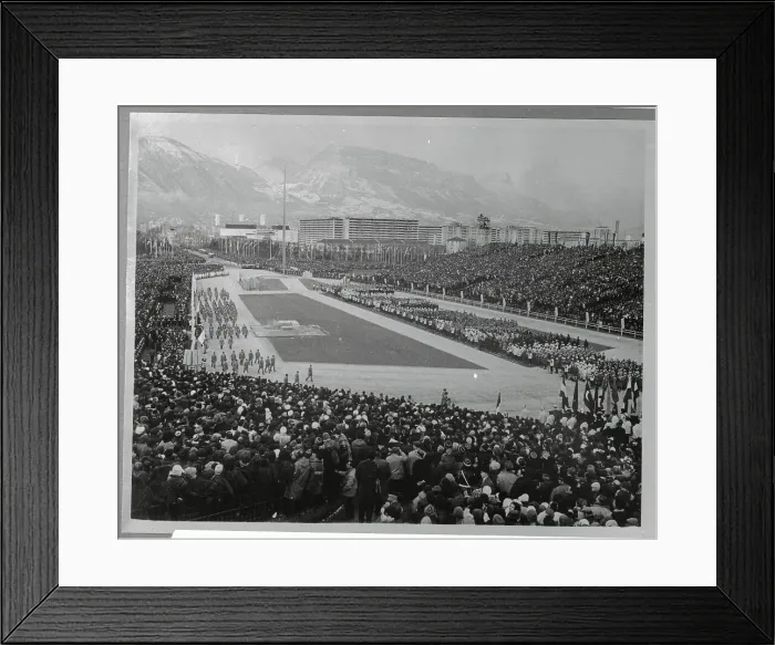 Framed Print : Winter Olympics Being Held in Stadium