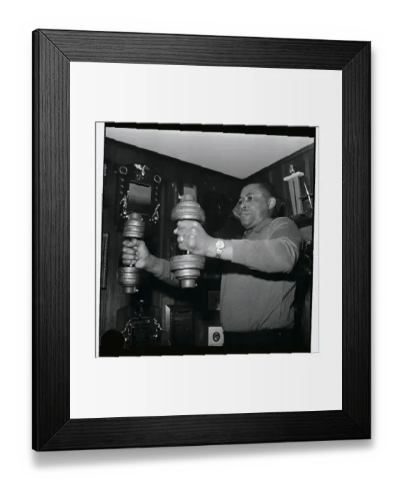 Framed Print : Elston Howard Working with Weights Framed Print : Elston Howard Working with Weights