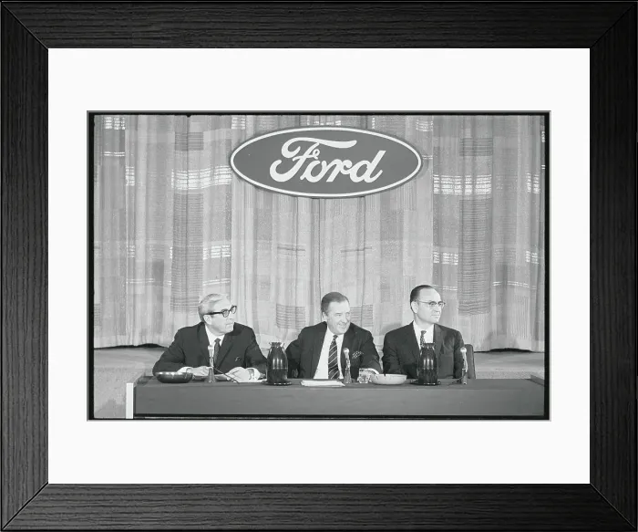 Framed Print : Henry Ford II and Colleagues at a News Conference Framed Print : Henry Ford II and Colleagues at a News Conference