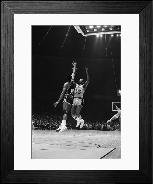 Framed Print : Elgin Baylor Making Basketball Shot Framed Print : Elgin Baylor Making Basketball Shot