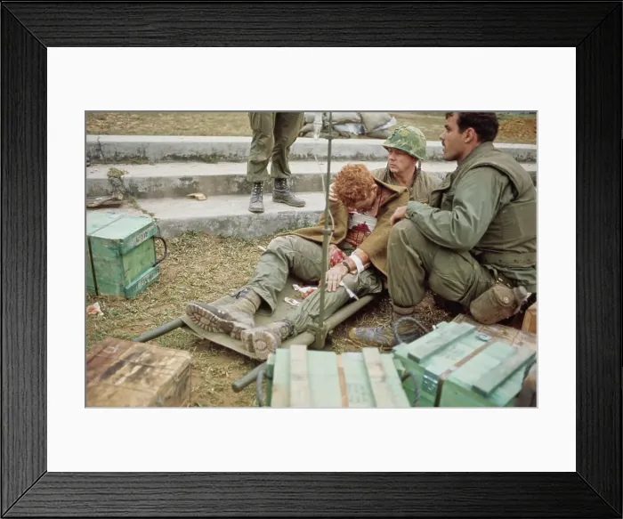 Framed Print : Wounded US Marines, Hue University Framed Print : Wounded US Marines, Hue University