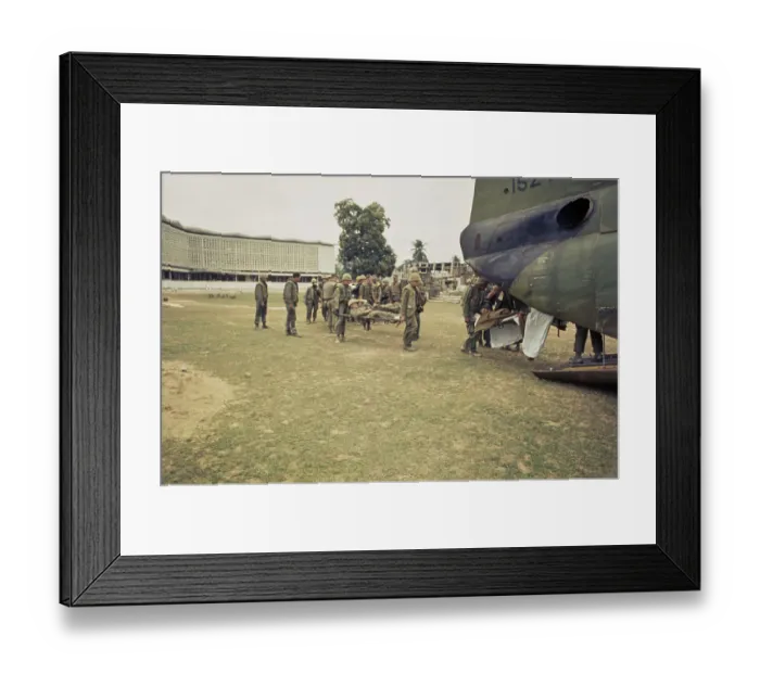 Framed Print : Wounded US Marine, Hue University Framed Print : Wounded US Marine, Hue University