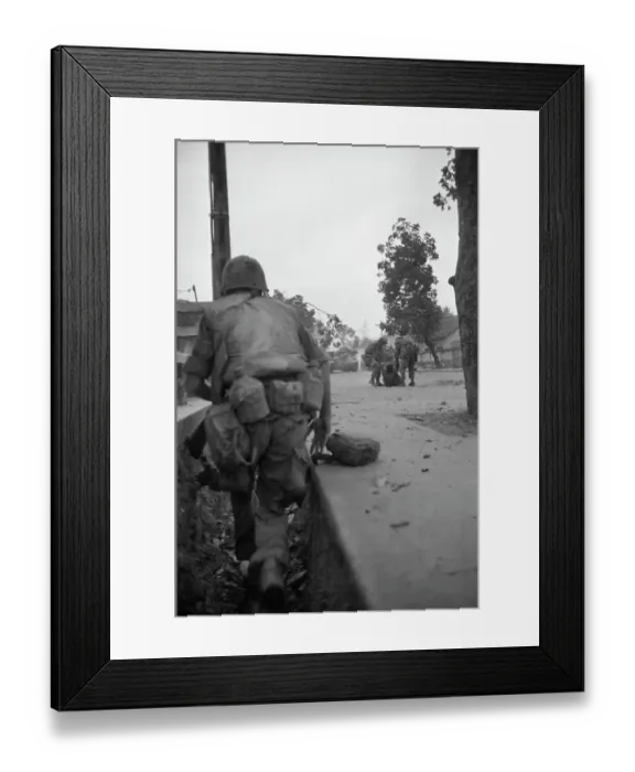 Framed Print : Marines Fighting in Streets of Hue Framed Print : Marines Fighting in Streets of Hue