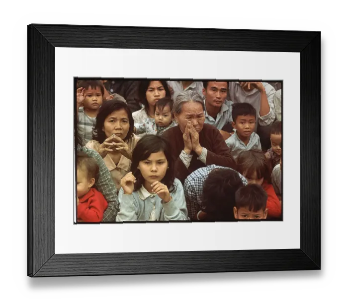 Framed Print : Close-Up Of Refugee Crowd