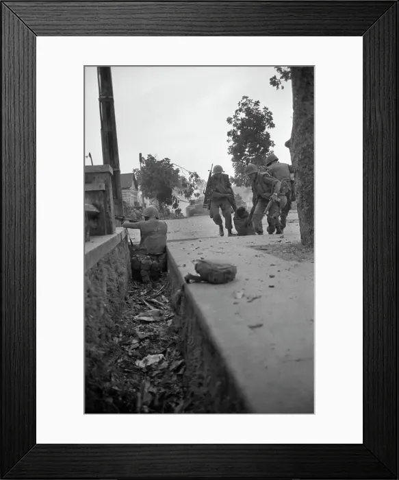 Framed Print : Marines Fighting in Streets of Hue Framed Print : Marines Fighting in Streets of Hue