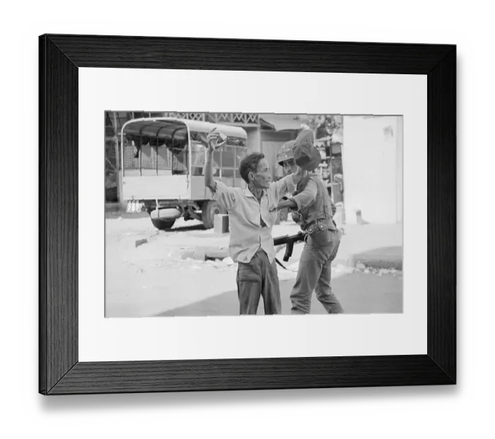 Framed Print : Vietnamese Being Accosted by Soldier Framed Print : Vietnamese Being Accosted by Soldier
