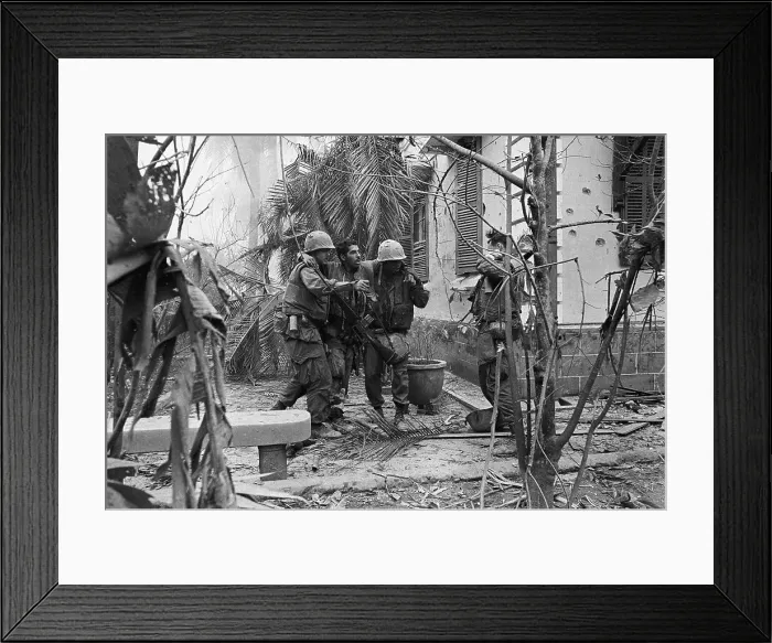 Framed Print : Soldiers Helping Injured Friend to Safety Framed Print : Soldiers Helping Injured Friend to Safety
