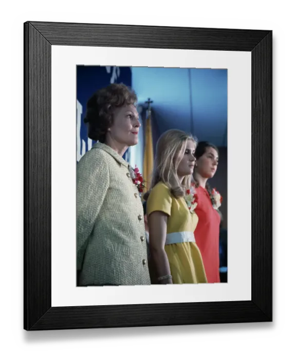 Framed Print : Pat Nixon, Tricia Nixon, Julie Nixon Framed Print : Pat Nixon, Tricia Nixon, Julie Nixon