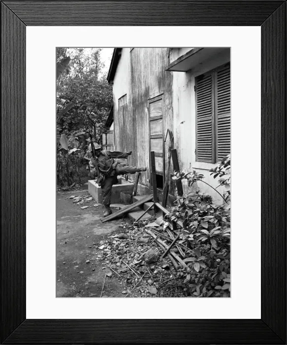 Framed Print : Soldiers Walking in City of Hue Framed Print : Soldiers Walking in City of Hue