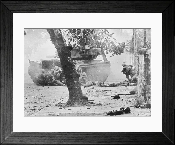Framed Print : Marines in Combat in Hue