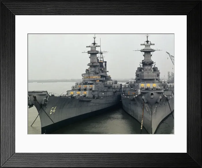 Framed Print : USS Wisconsin And USS New Jersey Framed Print : USS Wisconsin And USS New Jersey