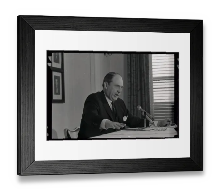 Framed Print : William B. Saxbe Speaking at Microphone Framed Print : William B. Saxbe Speaking at Microphone