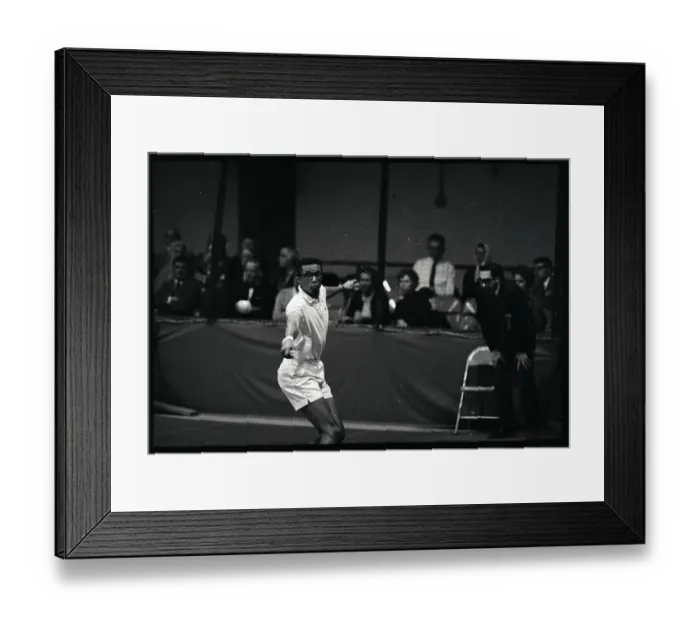 Framed Print : Arthur Ashe Playing Tennis Game Framed Print : Arthur Ashe Playing Tennis Game