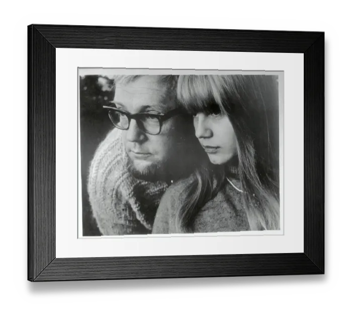 Framed Print : Vilgot Sjoman and Lena Nyman Together
