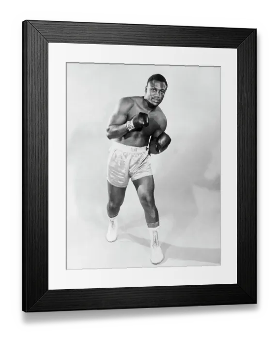 Framed Print : Joe Frazier Posing in Boxing Stance Framed Print : Joe Frazier Posing in Boxing Stance