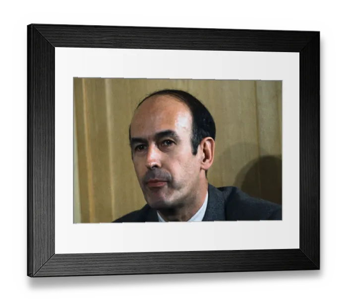 Framed Print : Portrait of Valery Giscard d'Estaing Framed Print : Portrait of Valery Giscard d'Estaing