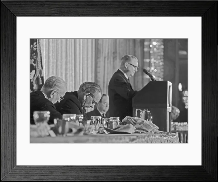 Framed Print : President Lyndon Johnson in Prayer Framed Print : President Lyndon Johnson in Prayer