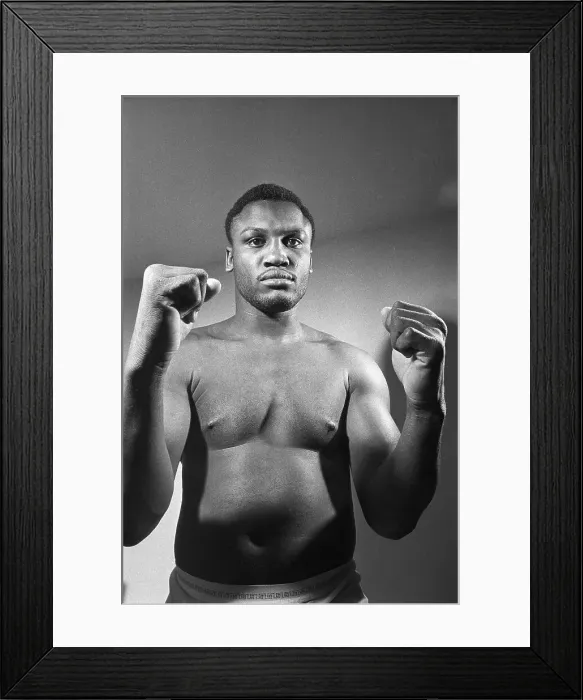 Framed Print : Boxer Joe Frazier with Fists Raised Framed Print : Boxer Joe Frazier with Fists Raised