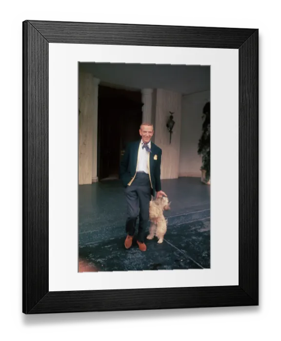 Framed Print : Fred Astaire with a Dog Framed Print : Fred Astaire with a Dog