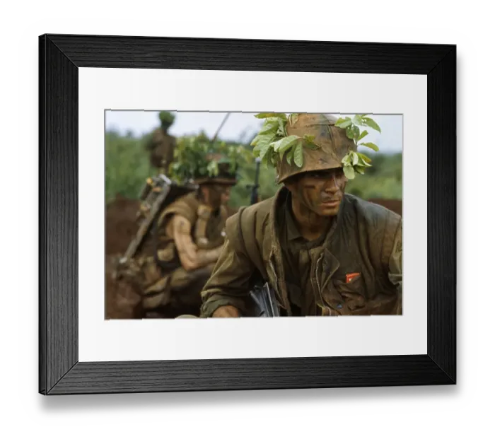 Framed Print : Camouflaged Marines on Reconnaissance in Vietnam Framed Print : Camouflaged Marines on Reconnaissance in Vietnam