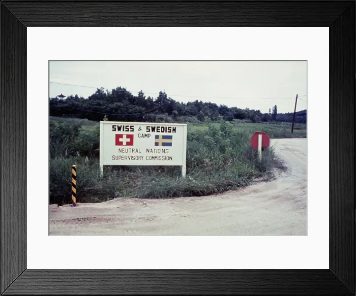 Framed Print : Swiss And Swedish NNSC Camp Framed Print : Swiss And Swedish NNSC Camp