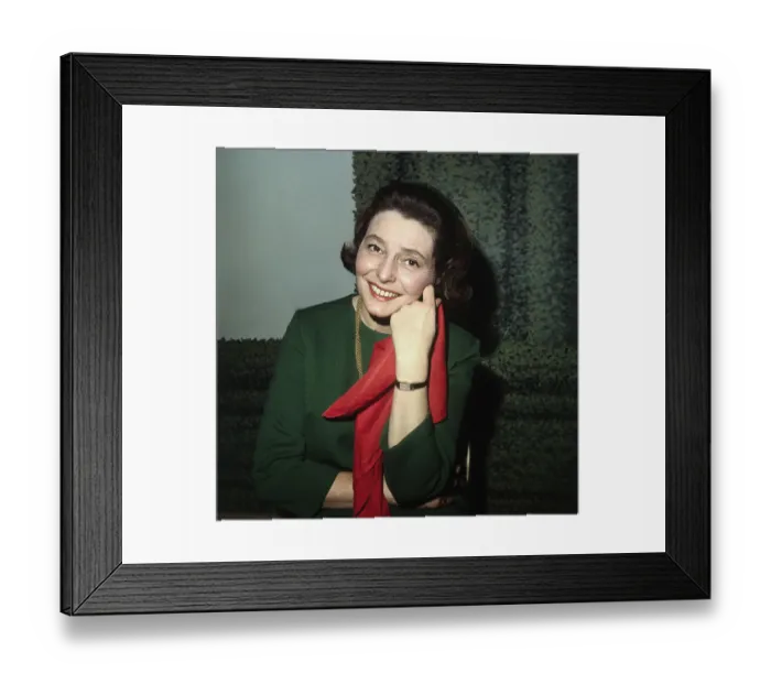 Framed Print : Patricia Neal Holding Red Scarf and Smiling for Camera Framed Print : Patricia Neal Holding Red Scarf and Smiling for Camera