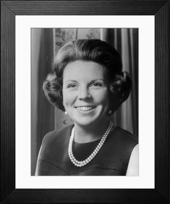Framed Print : Portrait of Beatrix, Queen of the Netherlands