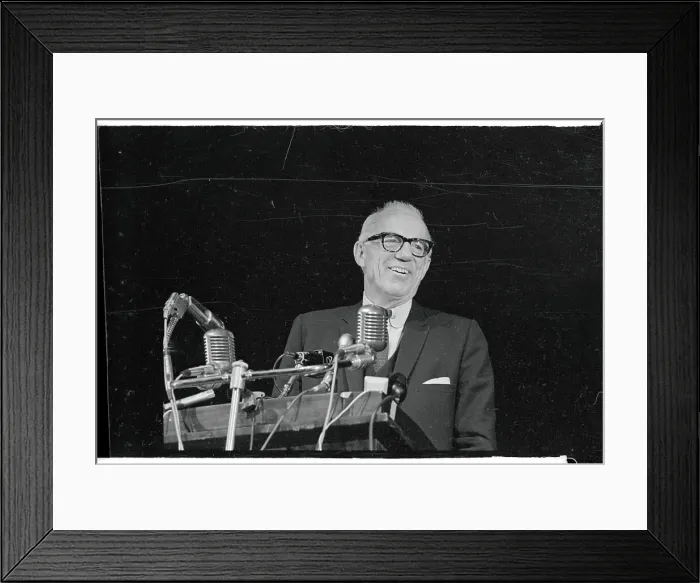 Framed Print : Dr. Benjamin Spock Speaking Framed Print : Dr. Benjamin Spock Speaking