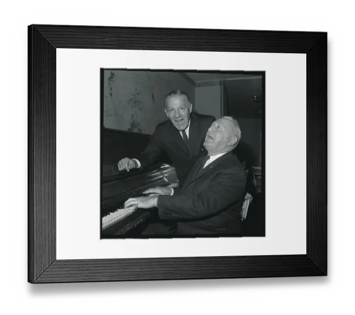 Framed Print : Baseball Veterans Singing at Piano Framed Print : Baseball Veterans Singing at Piano
