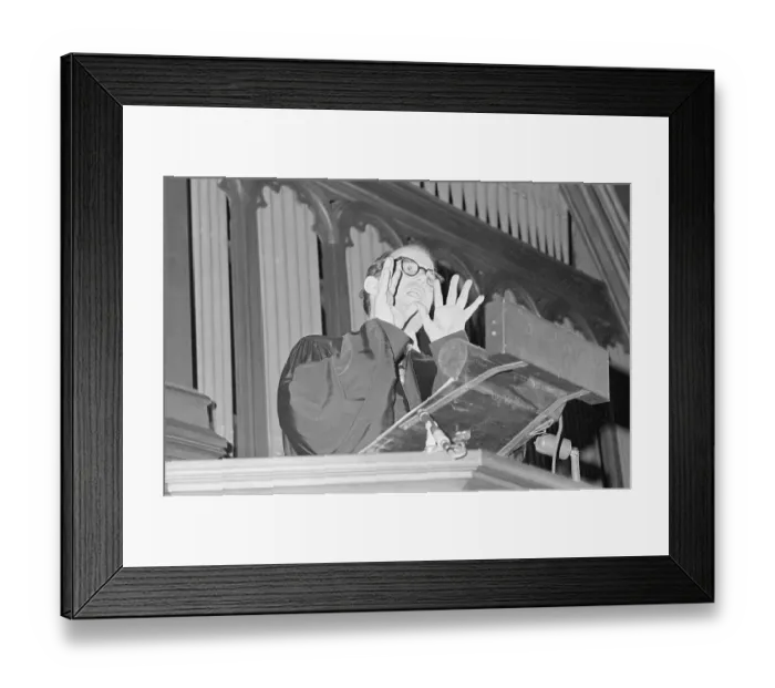 Framed Print : Reverend William Coffin Speaking in Church Framed Print : Reverend William Coffin Speaking in Church