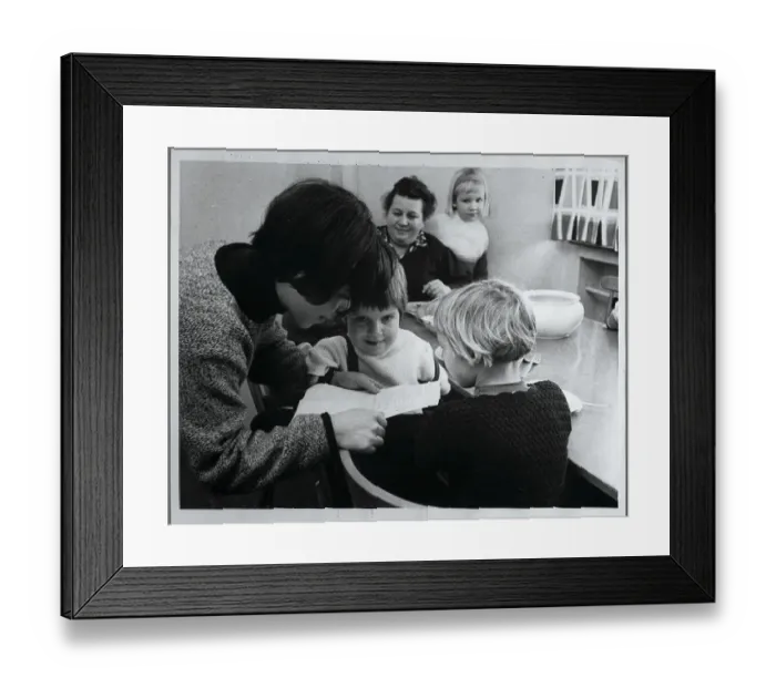 Framed Print : Woman Reading to Children Framed Print : Woman Reading to Children