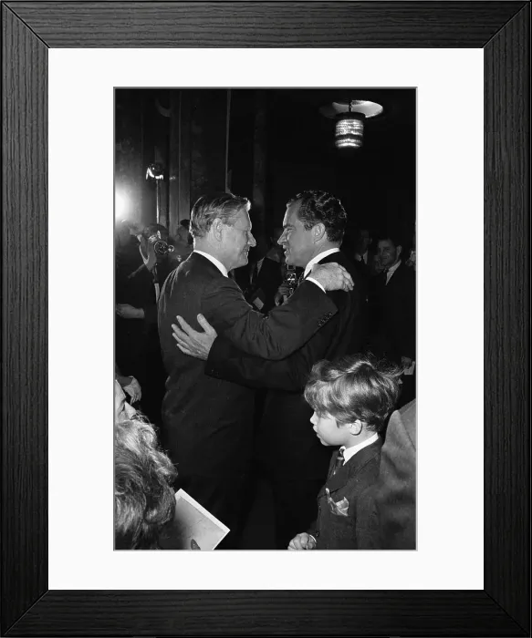 Framed Print : Nelson Rockefeller and Richard Nixon Embracing Framed Print : Nelson Rockefeller and Richard Nixon Embracing