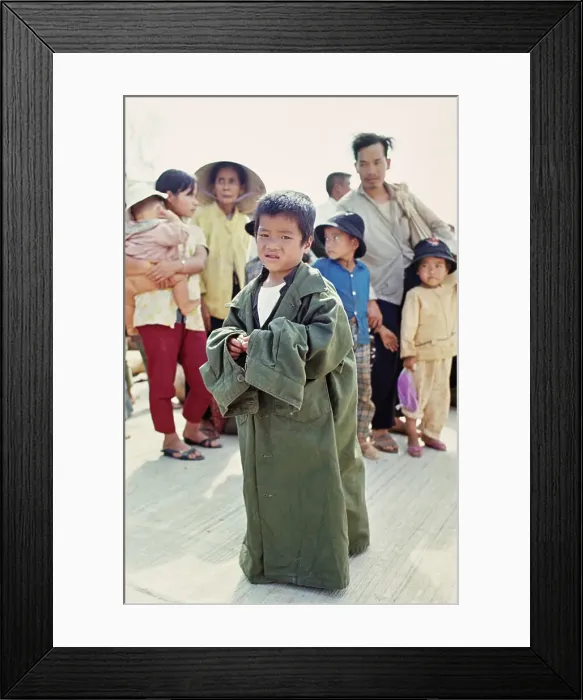 Framed Print : Khe Sanh Refugees